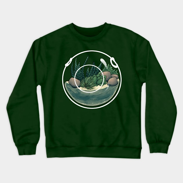 Cactus Terrarium Crewneck Sweatshirt by mcbenik